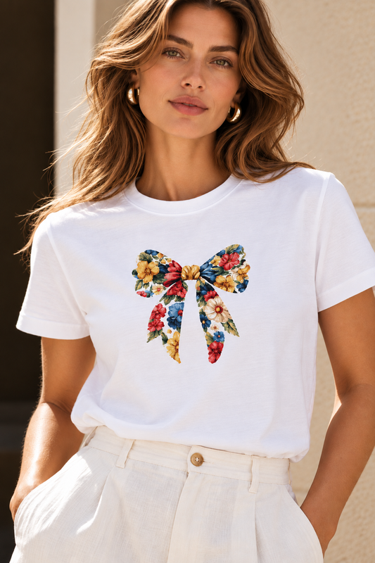 Camiseta laço de fita